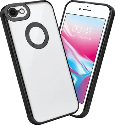Produktbild von Cadorabo Schutzhülle für Apple iPhone 7 / 7S / 8 / SE 2020 Hülle in Transparent Handy Case Cover TPU Etui Chrome