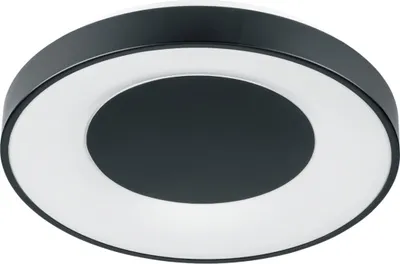 Obrázek produktu pro Kruhový LED stropní svítidlo s dálkovým ovládáním WITOLD, černobílé, 72 W, odstíny bílé, 8000 lm, plast, rozměry: 7,5 x 48 x 48 cm, IP44, Polux
