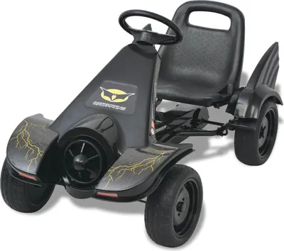 Obrázok produktu pre vidaXL Pedálová motokára s nastaviteľným sedadlom čierna