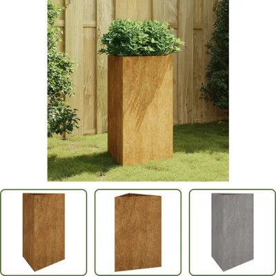 Image de The Living Store Bac à plantes 50x43x75 cm acier corten