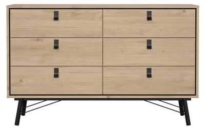 Immagine prodotto di Calicosy - Comò doppio 6 cassetti con base in metallo L150,3 cm - JOYCE