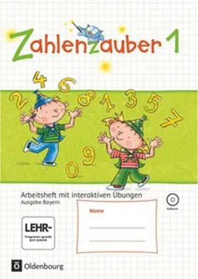 Obrázok produktu pre Zahlenzauber 1 Ausgabe S Bayern Arbeitsheft mit interaktiven Übungen