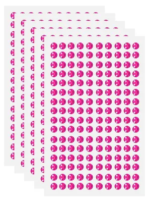 Productafbeelding van Zelfklevende glitters - 5 vellen met 800 stuks - knutselmateriaal - roze, 5 mm
