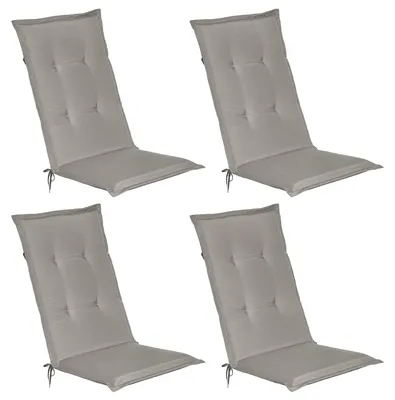 Immagine prodotto di Beautissu Set di 4 cuscini per sedie da giardino Loft HL Grigio chiaro, 120x50x6cm