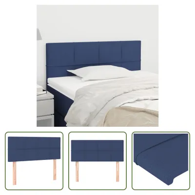 Produktbild von The Living Store Kopfteil Blau 100x5x78/88 cm Stoff