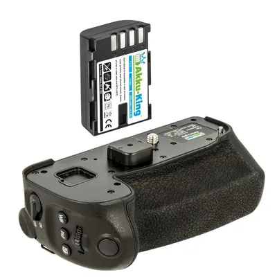 Produktbild von Batteriegriff Set für Panasonic Lumix DC-G9 - ersetzt DMW-BGG9 - inkl. Akku DMW-BLF19 2000mAh