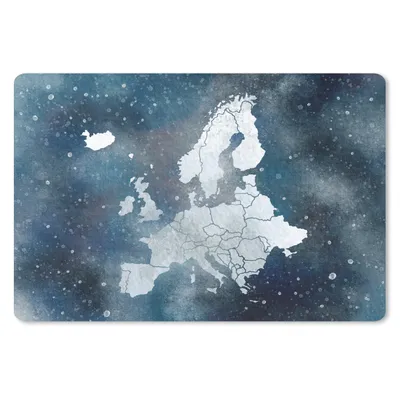 Produktbild von MuchoWow® Schreibtischunterlage Karte - Europa - Sternenhimmel 60x40 cm - XXL Mauspad - Großes Mauspad