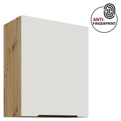 Produktbild von Küchen Hängeschrank 60 cm ARIA Weiss ultra matt + Eiche Artisan matt, hochwertige Fronten mit Anti Fingerprint Beschichtung Küchenzeile Küchenblock
