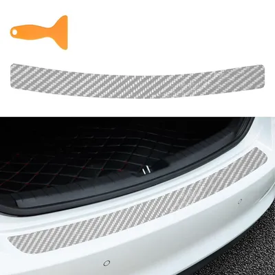 Produktbild von Stoßstangenschutz Auto selbstklebend für Kofferraum 35 x 2,8 Zoll Silber