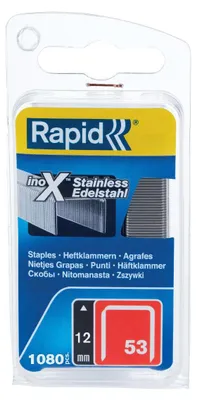 Produktbild von Rapid 40109512, 1,2 cm, Galvanisiertes Metall, Stahl, Rapid, 49 mm, 27 mm