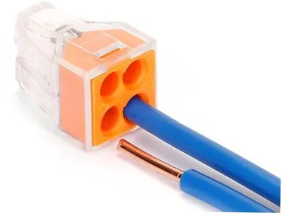 Produktbild von Elektrische Verbindungsklemmen 10-stück, 4-polig, für starre Kabel