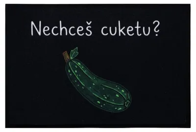 Imagen del producto de Alfombrilla de 40x60 cm. ¿No quieres calabacín? (40x60 cm)