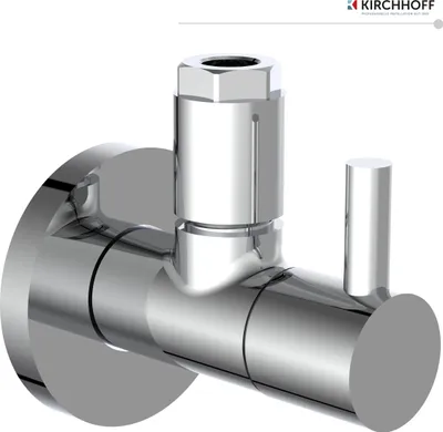 Produktbild von KIRCHHOFF Universal Eckventil mit Schnellverschluss, 1/2“ Eckregulierventil für Kalt- und Warmwasserleitungen, Chrom