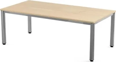 Produktbild von Schreibtisch Executive BxTxH 200x100x73cm Gestell verchromt Platte Melamin buche.
