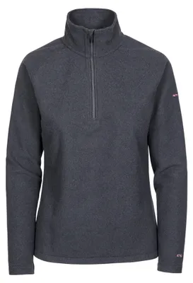 Productafbeelding van Trespass dames fleece top "Meadows" met rits tot aan de borst, model TP4176 (maat L), kleur antraciet