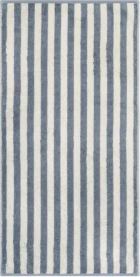 Produktbild von Handtuch - 50 x 100 cm - Blau - Weiß - Baumwolle - Streifenmuster