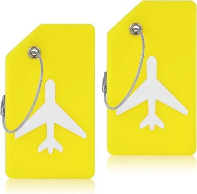Image de Étiquettes de voyage - lot de 2, durables et colorées, en plastique