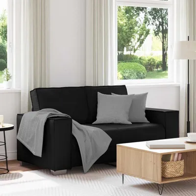Obrázek produktu pro vidaXL Dvoumístná pohovka, černá, 160 cm, umělá kůže