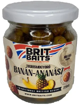 Produktbild von BritBaits Angeln XXL Tigererdnuss in Sirup Banane-Ananas 220ml