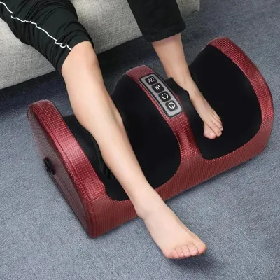 Produktbild von Elektrisches Fußmassagegerät mit Wärme, Shiatsu-Knetmassage, 3 Intensitätsstufen und 12 Massagekugeln Rot