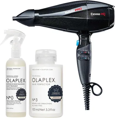 Zdjęcie produktu dla BaByliss PRO Excess HQ 2600W BAB6990IE + Olaplex No.0 Intensive Bond Building Hair Treatment 155ml + Olaplex Hair Perfector No.3 100ml