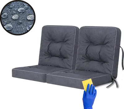 Obrázek produktu pro Sada 2 zahradních polštářů Pillowprim VENUS - 120 cm - odolné proti povětrnostním vlivům a UV záření - venkovní, tmavě modrá