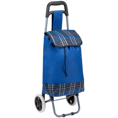 Produktbild von Einkaufswagen Auf Rädern Mit Gestell 31L Blau