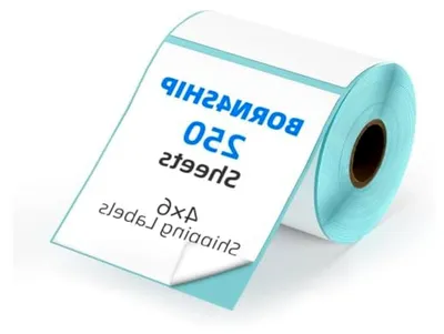 Produktbild von 1 Rollen Thermoetikett - 4 "x 6" Versandetikett 250Pcs - Selbstklebendes Etikett - Thermopapier Versandetiketten für Labeldrucker