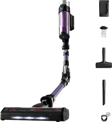 Produktbild von Rowenta RH2039, 2-in-1-Stabstaubsauger, Beutellos, Schwarz, Violett, 0,4 l, Rechteckig, Trocken
