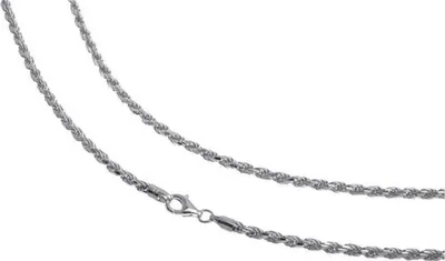Produktbild von SILBERKETTEN STORE Bauchkette Kordel 3mm - 925 Silber, Länge wählbar von 65-110cm - 65cm