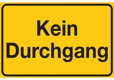 Produktbild von Hinweisschild Kein Durchgang 300 x 200 mm