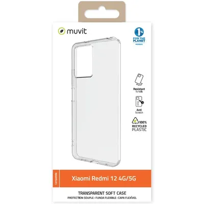 Immagine prodotto di Muvit, Custodia flessibile per Xiaomi Redmi 12 4G/5G, trasparente