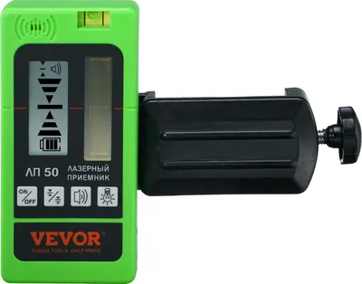 Produktbild von VEVOR Professional Laserempfänger 60m Reichweite Laserdetektor für Puls-Kreuzlinienlaser ±1,5mm Nivellierbereich 1,5-V-Batterien 20 Stunden Betriebszeit doppelte LCD-Display mit Hintergrundbeleuchtung