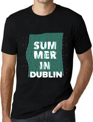 Produktbild von Herren Grafik T-Shirt Sommer in dublin – Summer In Dublin – Öko-Verantwortlich Vintage Jahrgang Kurzarm Lustige Druck Geburtstag Geschenk Mann