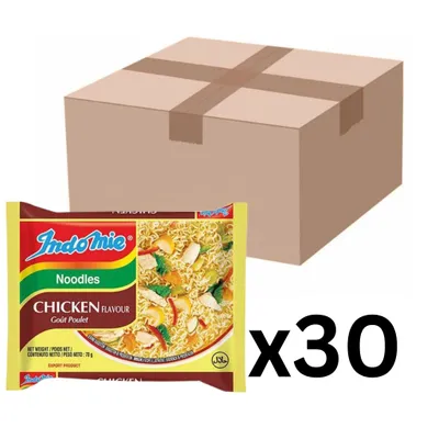 Produktbild von 30er-Pack Indomie Instantnudeln Huhn 70g