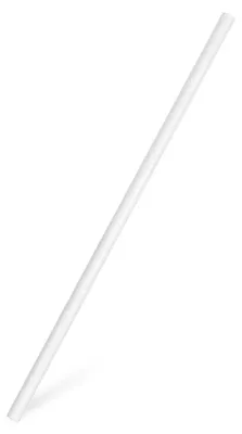 Produktbild von 250x Papiertrinkhalme gerade weiß 200 mm Ø 6 mm