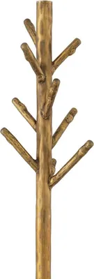 Produktbild von Casa Padrino Luxus Garderobenständer Vintage Messing / Schwarz Ø 29,5 x H. 162 cm - Edelstahl Kleiderständer mit Marmorsockel - Garderoben Möbel - Luxus Möbel - Luxus Einrichtung