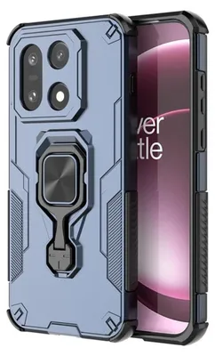 Productafbeelding van MobyDefend Hoesje - Geschikt voor OnePlus 15 - Dubbelgelaagde Pantsercase Met Standaard - Blauw