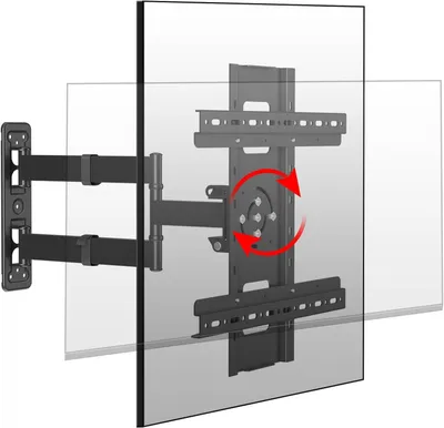 Immagine prodotto di ° Supporto a parete girevole per TV, verticale, per schermi da 32-60 pollici, capacità massima di 28 kg, compatibile con standard VESA