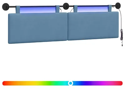 Produktbild von Hängendes Kopfteil Mit LED Licht Blau Cordstoff