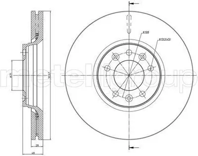 Produktbild von 2x METELLI Bremsscheibe 23-0886C für OPEL GRANDLAND X (A18) für DS DS7 Crossback