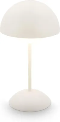 Image de BRILONER - Lampe de table sans fil LED IP44 avec fonction tactile, à intensité variable, lampe de chevet sans fil, de salon à poser, lampe chevet, 16 x 29 cm, blanc cassé