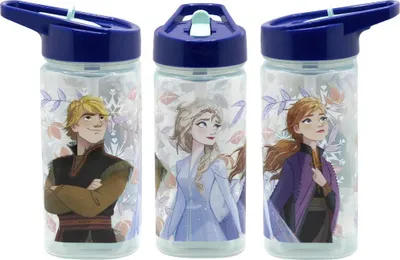 Produktbild von Disney Die Eiskönigin Elsa Anna Kinder Trinkflasche Flasche mit Halm 510 ml