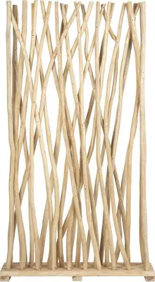 Produktbild von Innenwand aus Teakholz - 100 × 25 × 180 cm (L × B × H) - naturfarben - GAYANA