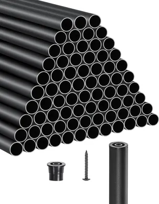 Immagine prodotto di VEVOR ringhiera 101 set φ19x813 mm ringhiera decorativa in alluminio ringhiera cava per scale veranda terrazza recinzione nero