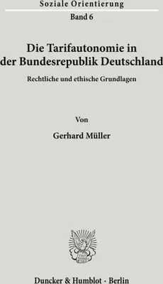 Produktbild von Die Tarifautonomie in der Bundesrepublik Deutschland.