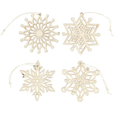 Obrázok produktu pre Závesná dekorácia, D: 7 cm, hrúbka: 0,3 mm, preglejka, 8 ks.