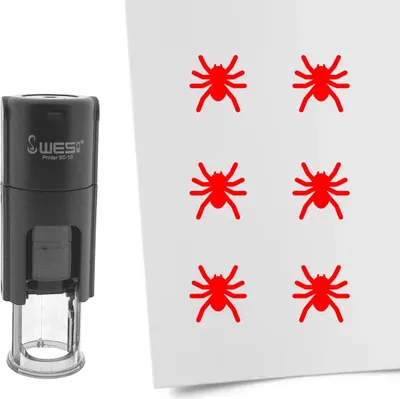 Produktbild von CombiCraft Selbstfärbender Stempel 'Spinne ' in der Farbe Rot, Ø10mm