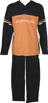Immagine prodotto di Pigiama uomo cotone manica lunga pantalone lungo collo serafino RAGNO articolo N66021, 4 - QUARTA, Cotone 100%
