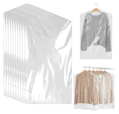 50er-Pack transparente Kleiderschutzbeutel 60x90 cm